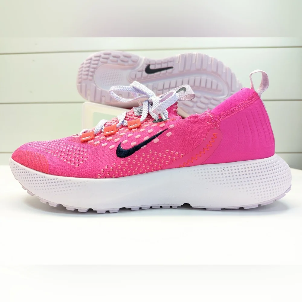 Nike React Escape Run Flyknit Pink Prime Magenta Running sneakers sz Women's 12